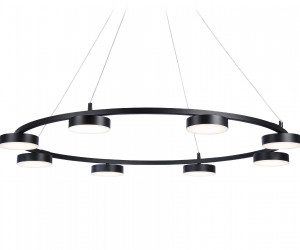 FL51763/1+8 BK черный 3000K/4200K/6400K 67W D1000*1000 (ПДУ ИК)