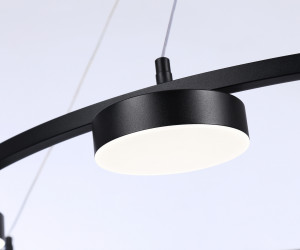 FL51763/1+8 BK черный 3000K/4200K/6400K 67W D1000*1000 (ПДУ ИК)