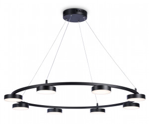 FL51763/1+8 BK черный 3000K/4200K/6400K 67W D1000*1000 (ПДУ ИК)