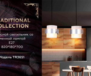 TR3651/3 CH/FR хром/матовый E27/3 max 40W 820*180*700