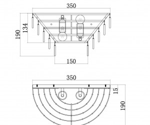 Настенный светильник (бра) Maytoni MOD130WL-02G