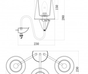 Настенный светильник (бра) Maytoni MOD078WL-03CH