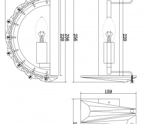 Настенный светильник (бра) Maytoni MOD043WL-01CH