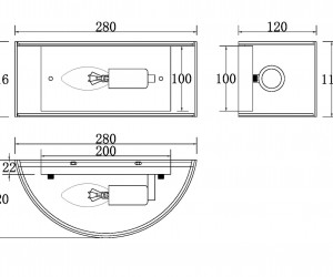 Настенный светильник (бра) Maytoni MOD096WL-01CH