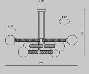 Подвесной светильник Maytoni MOD287PL-06BS