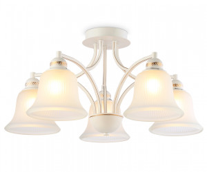 TR3050/5 WH/GD/FR белый/золото/белый матовый E27/5 max 40W D630*320