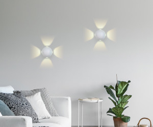 FW134 WH/S белый/песок LED 3000K 12W D100*100