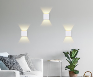 FW137 WH/S белый/песок LED 3000K 10W 100*100*100