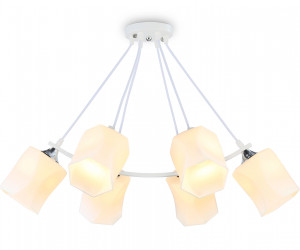 TR303159/6 WH/CH/FR белый/хром/белый матовый E27/6 max 40W D670*410