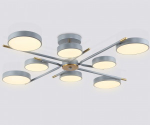 FL516339/8 GR/CP серый/медь 120W 3000-6000K D850*170 (без ПДУ)