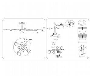 FL516339/8 GR/CP серый/медь 120W 3000-6000K D850*170 (без ПДУ)