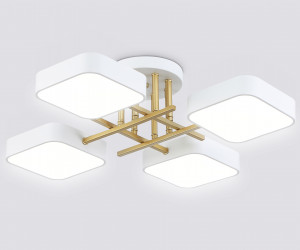 FL516341/4 WH/GD белый/золото 72W 3000-6000K 550*550*150 (без ПДУ)