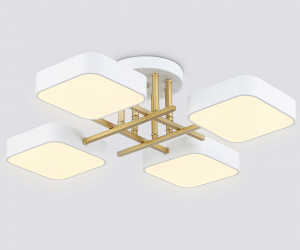 FL516341/4 WH/GD белый/золото 72W 3000-6000K 550*550*150 (без ПДУ)