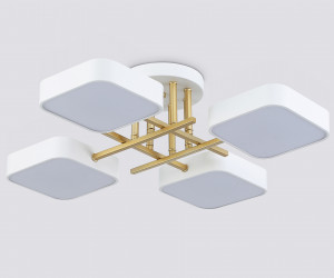 FL516341/4 WH/GD белый/золото 72W 3000-6000K 550*550*150 (без ПДУ)