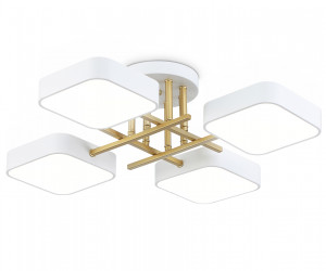 FL516341/4 WH/GD белый/золото 72W 3000-6000K 550*550*150 (без ПДУ)