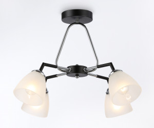 TR303293/4 BK/CH/FR черный/хром/белый матовый E27*4 max 60W D590*380