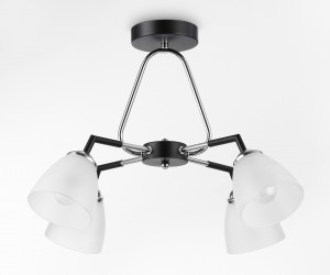 TR303293/4 BK/CH/FR черный/хром/белый матовый E27*4 max 60W D590*380