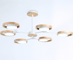 FL51615/6 WH/LW белый/светлое дерево 3000K/4200K/6400K 42W D825*285 (Без ПДУ)