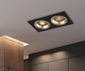 TN102735/2 BK/GD черный/золото GU5.3 175*92*23