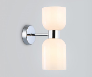 LH56087/2 СH/FR хром/белый матовый E14*2 max 40W 215*120*300