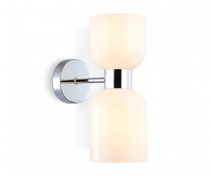 LH56087/2 СH/FR хром/белый матовый E14*2 max 40W 215*120*300