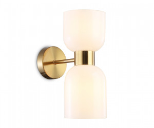 LH56097/2 BS/FR латунь/белый матовый E14*2 max 40W 215*120*300