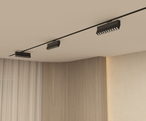 DK6646-BK Поворотный однофазный трековый светильник EDDER со светодиодом L271mm 220V 20W 30° 4000K IP20 черный алюминий