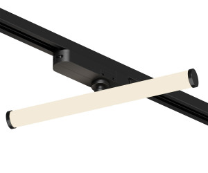 DK6438-BK Поворотный однофазный трековый светильник STROM со светодиодом L300mm 220V 10W 150° 3000K IP20 черный алюминий/акрил