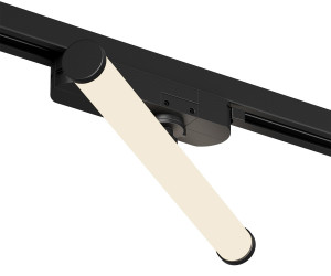 DK6438-BK Поворотный однофазный трековый светильник STROM со светодиодом L300mm 220V 10W 150° 3000K IP20 черный алюминий/акрил