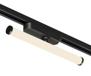 DK6438-BK Поворотный однофазный трековый светильник STROM со светодиодом L300mm 220V 10W 150° 3000K IP20 черный алюминий/акрил