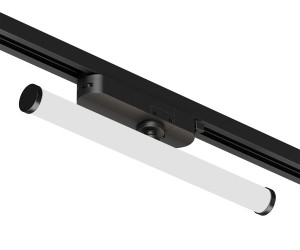 DK6448-BK Поворотный однофазный трековый светильник STROM со светодиодом L300mm 220V 10W 150° 4000K IP20 черный алюминий/акрил