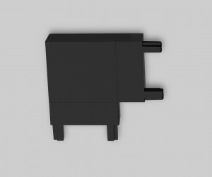 GV1116 BK черный угловой коннектор для накладного шинопровода 36*36*6