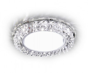 G255 CH хром/прозрачный хрусталь GX53+3W(LED WHITE)