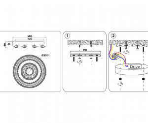 FA154 WH белый 114W D500*90 (ПДУ РАДИО 2.4)