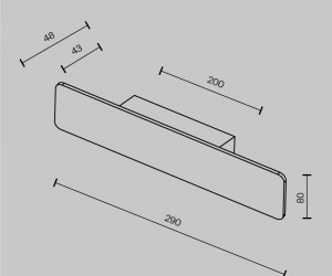 Настенный светильник (бра) Technical C80WL-10W3K-B