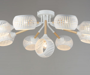 Потолочная люстра SL7917-9 WT+Wood 000060413