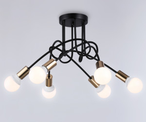 TR80419/6 BK/GD черный/золото E27/6 max 60W D690*370