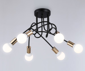 TR80419/6 BK/GD черный/золото E27/6 max 60W D690*370