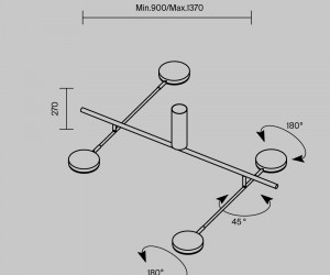 Потолочный светильник Maytoni MOD070CL-L30B3K