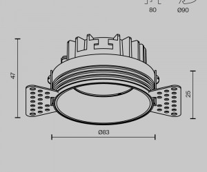 Встраиваемый светильник Technical DL055-8W3-4-6K-TRS-W