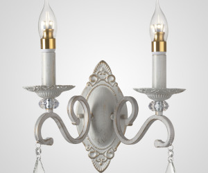 Настенный светильник P9680-2W WT+GD 000029196