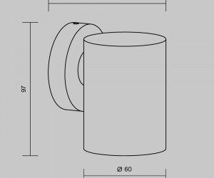 Настенный светильник (бра) Outdoor O493WL-01B