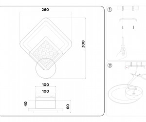 FA4284 WH белый 14W 260*300*60