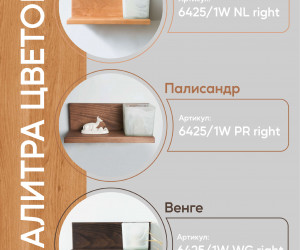 Настенный светильник 6425-Right-1W NL 000031283