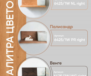 Настенный светильник 6425-Right-1W PR 000031284