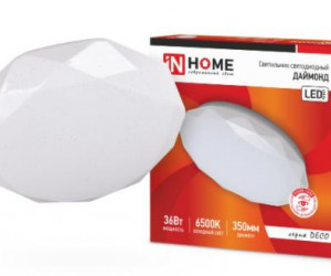 Светильник светодиодный серии DECO 36Вт 230В 6500К 2340лм 350мм ДАЙМОНД IN HOME
