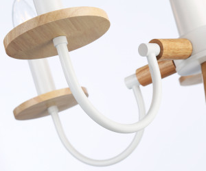 TR9592/5 WH/LW белый/светлое дерево E14/5 max 40W D555*660