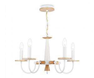 TR9592/5 WH/LW белый/светлое дерево E14/5 max 40W D555*660