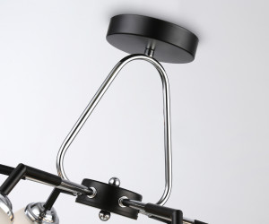 TR303294/6 BK/CH/FR черный/хром/белый матовый E27*6 max 60W D590*380