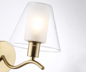 LH57095 BS/FR латунь/белый матовый E14 max 40W 230*140*200